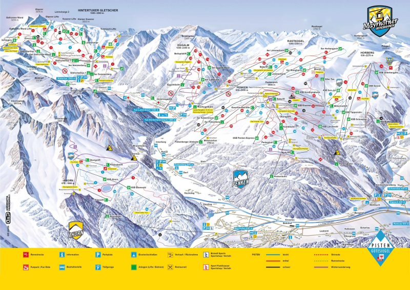 Pistekaart Mayrhofen